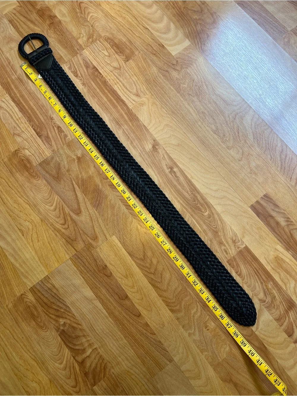 Woven Braided Women's Belt in Black - Unbranded 38”